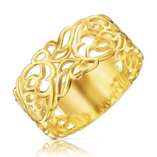 Złoty pierścionek z białym oczkiem 585 P2.1089P | ERgold