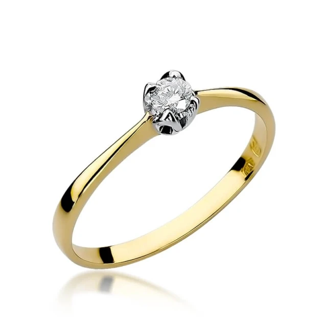 Gold Ring 585 mit Diamant Diamant Diamant 0.10ct