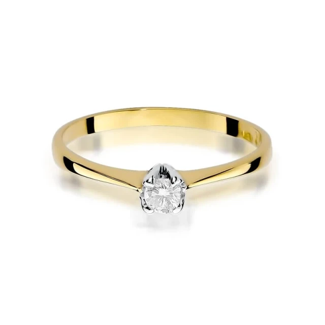 Gold Ring 585 mit Diamant Diamant Diamant 0.10ct