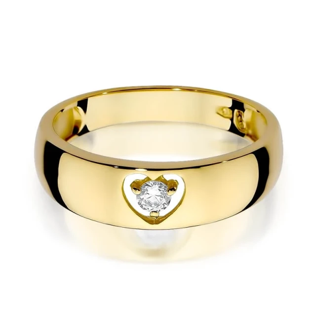 Gold Ring 585 mit Diamant Diamant Diamant 0.10ct