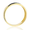 Złoty pierścionek obrączka czarne kamienie próba 333 ER.0143c| ERgold