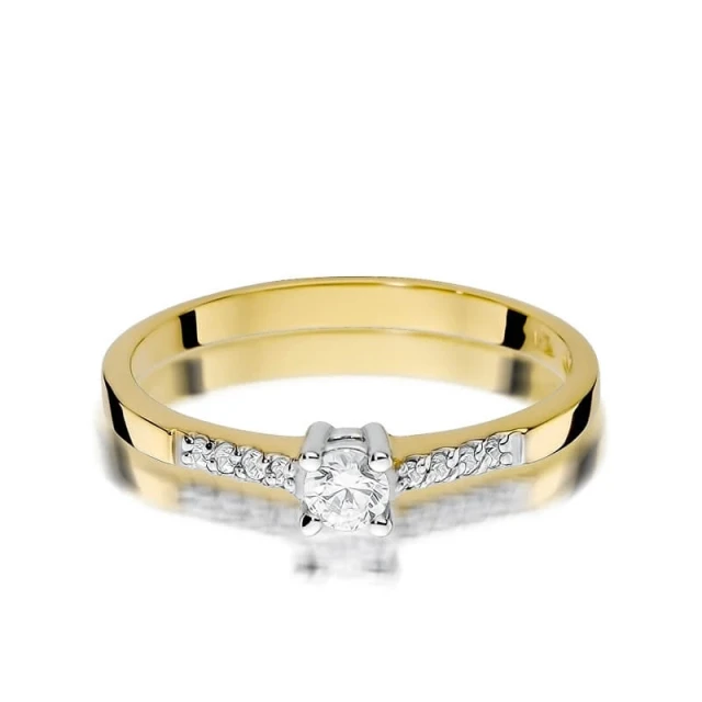 Gold Ring 585 mit Diamant Diamant Diamant 0.15ct