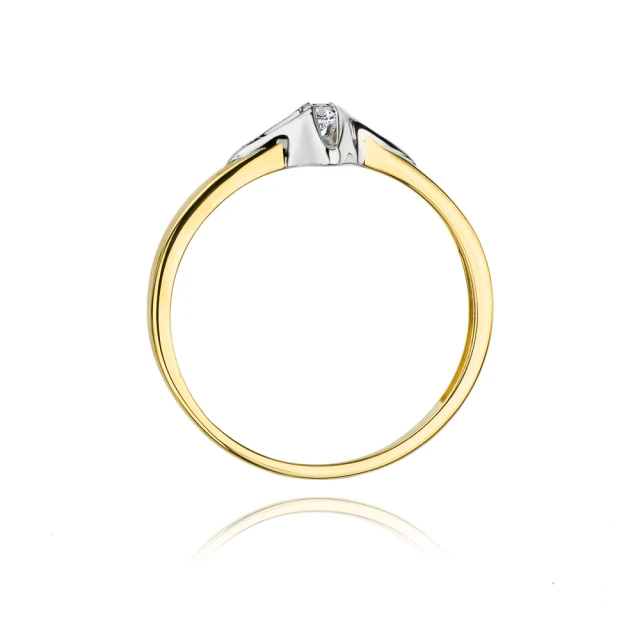 Gold Ring 585 mit Diamant Diamant Diamant 0.10ct