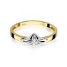 Złoty pierścionek z diamentem EY-30 0,10ct | ERgold