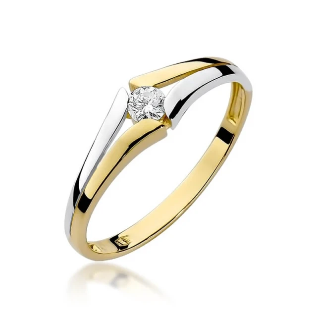 Gold Ring 585 mit Diamant Diamant Diamant 0.08ct