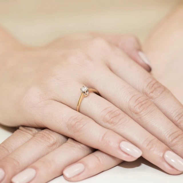 copy of Gold Ring 585 mit Diamant Diamant Diamant 0.10ct