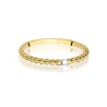 Złoty Pierścionek 585 z diamentem brylant 0,02ct | ERgold