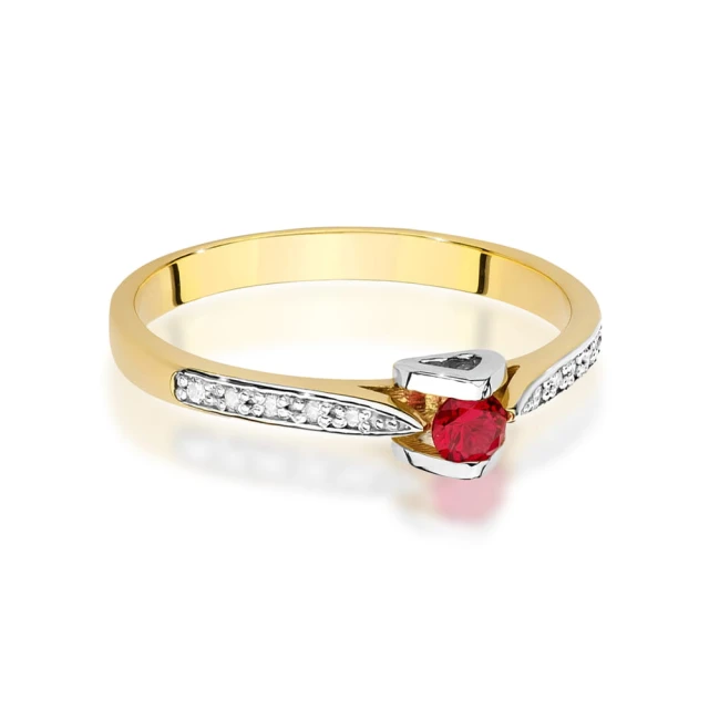 Gold Ring 585 mit Diamant Diamant Diamant 0.10ct