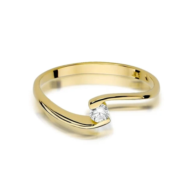 Gold Ring 585 mit Diamant Diamant Diamant 0.09ct