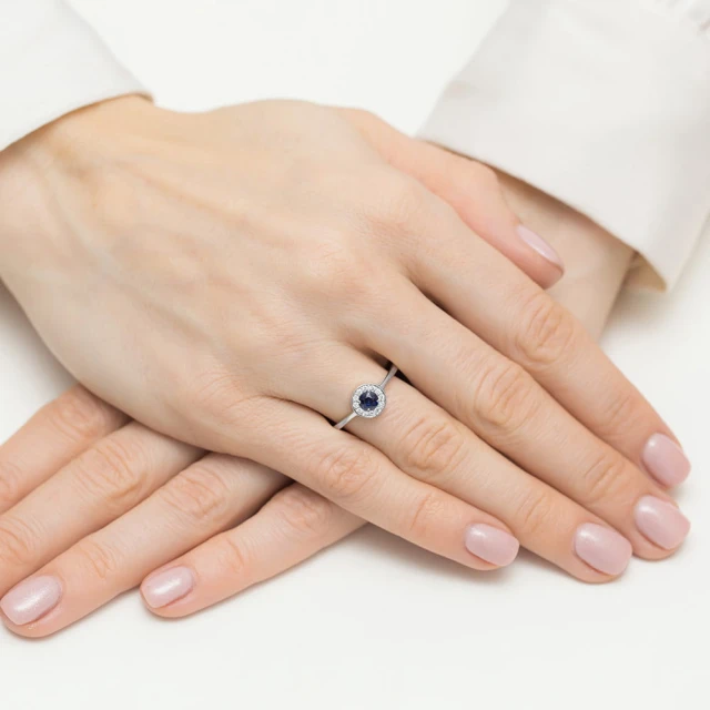 Gold Ring 585 mit Diamant Diamant Diamant 0.10ct