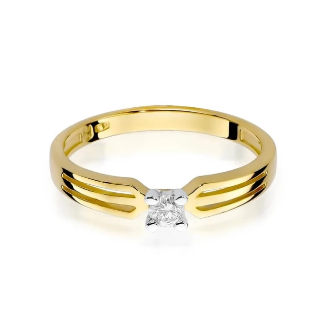 Gold Ring 585 mit Diamant Diamant Diamant 0.08ct