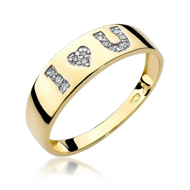 Gold Ring 585 mit Diamant Diamant Diamant 0.07ct