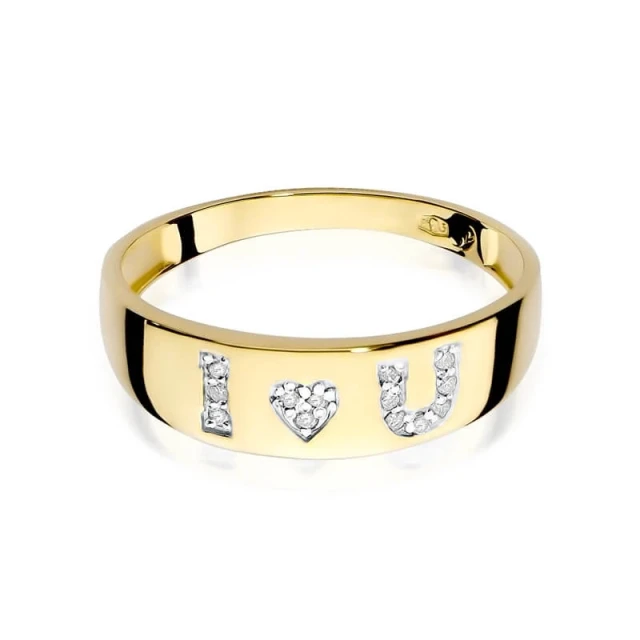 Gold Ring 585 mit Diamant Diamant Diamant 0.07ct