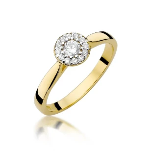 Złoty pierścionek z diamentem EY-362 0,22ct