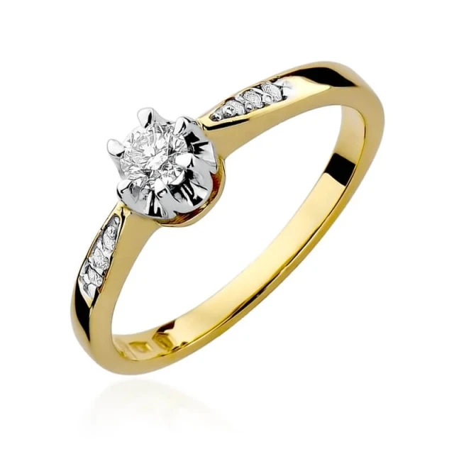 Gold Diamant Ring EY-291 0.25ct