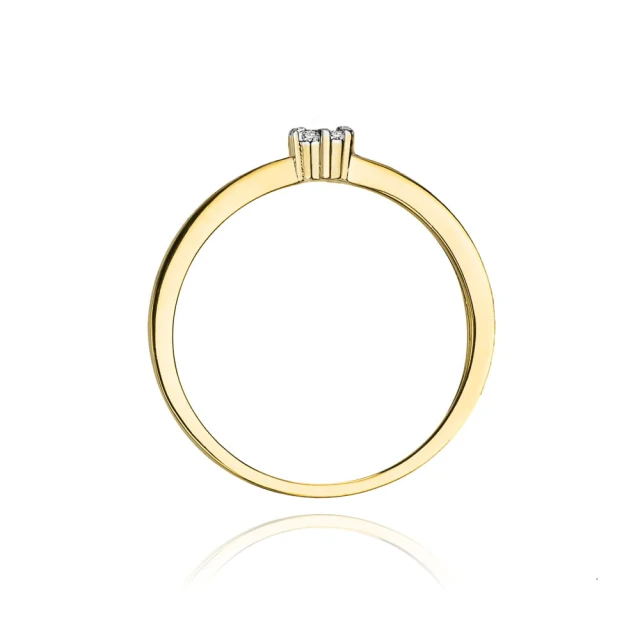 Gold Ring 585 mit Diamant Diamant Weiß 0.04ct