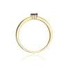 Złoty pierścionek z diamentem EY-100 czarne brylanty | ERgold