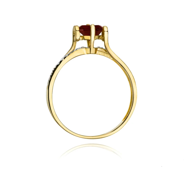 Gold Ring 585 mit Diamant Navy Blue 0.60ct