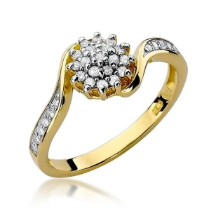 Złoty pierścionek z diamentem EY-11 0,26ct