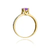 Złoty pierścionek z diamentem EY-106 ametyst | ERgold