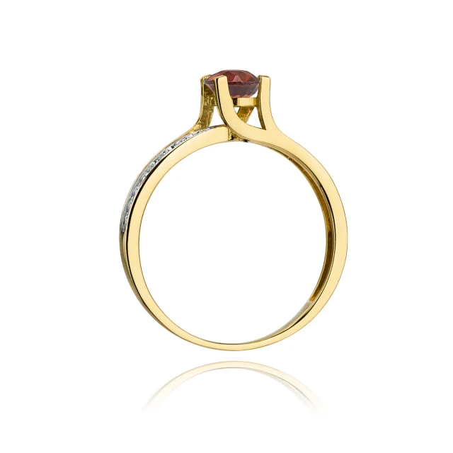 Gold Ring 585 mit Diamant Navy Blue 0.60ct