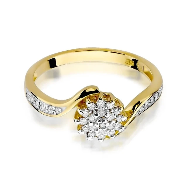 Gold Ring 585 mit Diamant Diamant Diamant 0.26ct