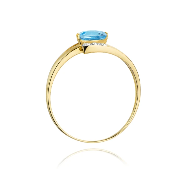 Goldring 585 mit Diamanttopaz 0,50ct