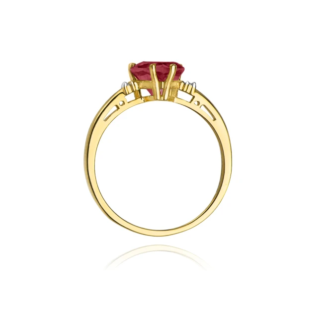 Gold Ring 585 mit Diamant Rubin 1,70ct