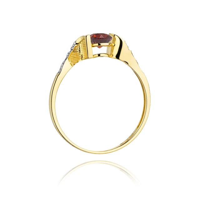 Gold Ring 585 mit Diamant Navy Blue 0.60ct