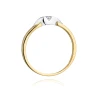 Złoty pierścionek z diamentem EY-124 0,10ct | ERgold