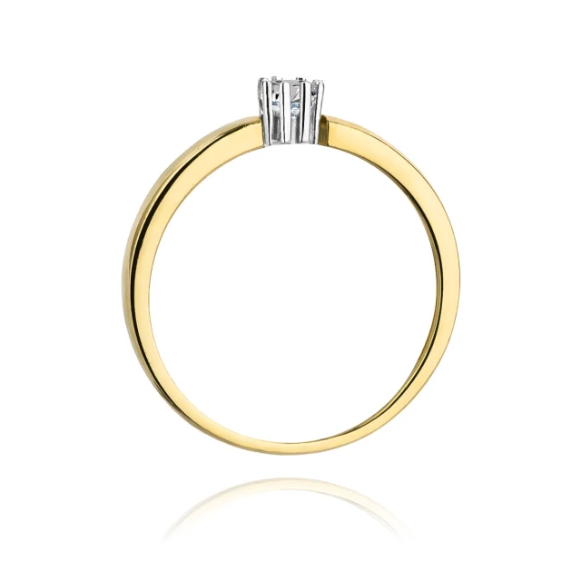 Gold Ring 585 mit Diamant Diamant Diamant 0.10ct