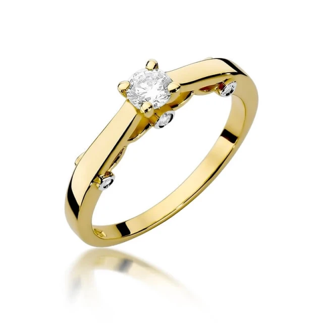 Gold Ring 585 mit Diamant Diamant Diamant 0.30ct