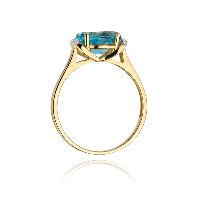 Goldring 585 mit Diamanttopaz 1,70ct