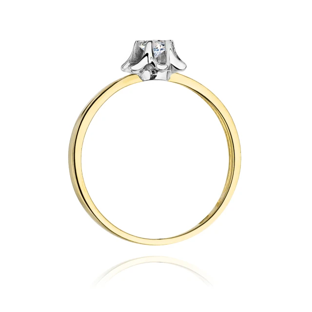 Gold Ring 585 mit Diamant Diamant Diamant 0.10ct