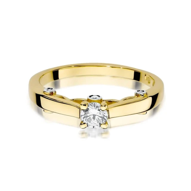 Gold Ring 585 mit Diamant Diamant Diamant 0.30ct