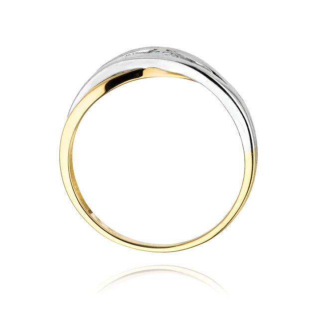 Gold Ring 585 mit Diamant Diamant Diamant 0.10ct