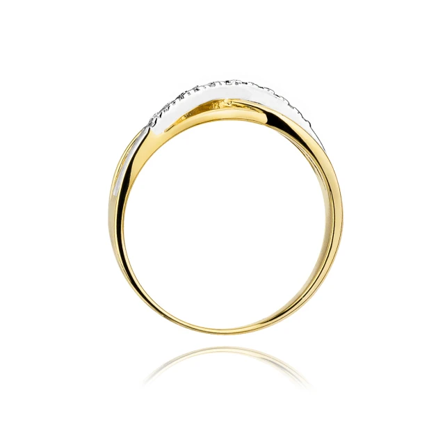 Gold Ring 585 mit Diamant Diamant Diamant 0.10ct