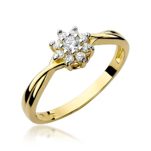 Złoty pierścionek z diamentem EY-72 0,22ct