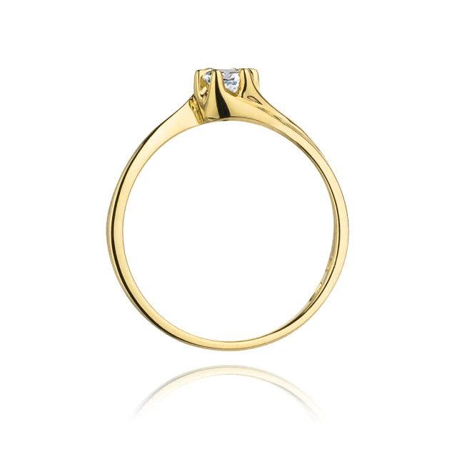 Gold Ring 585 mit Diamant Diamant Diamant 0.10ct