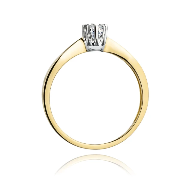 Gold Ring 585 mit Diamant Diamant Diamant 0.15ct