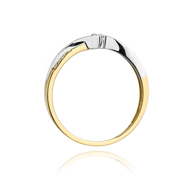 Gold Ring 585 mit Diamant Diamant Diamant 0.16ct