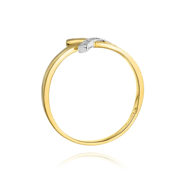 Gold Ring 585 mit Diamant Diamant Diamant 0.02ct