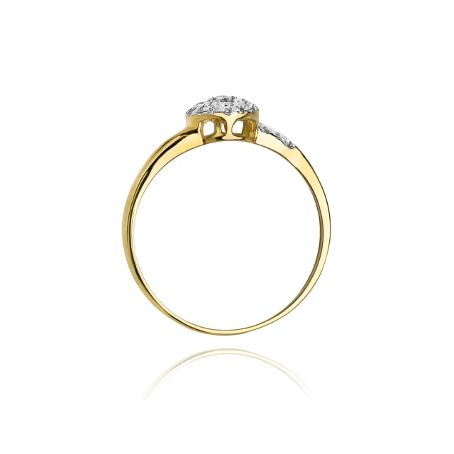 Gold Ring 585 mit Diamant Diamant Diamant 0.20ct