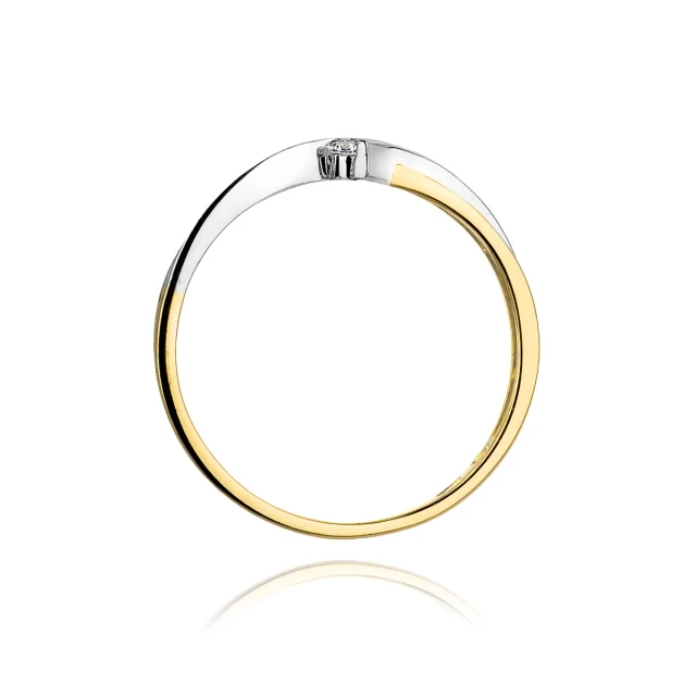 Gold Ring 585 mit Diamant Diamant Diamant 0.04ct