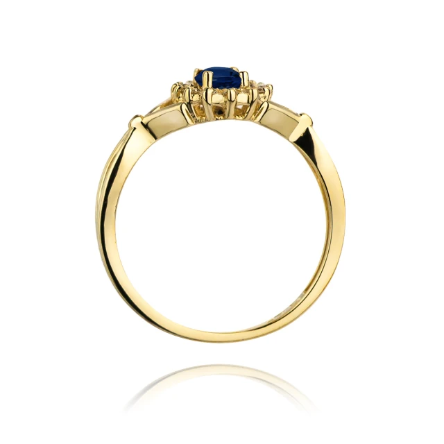 Goldring 585 mit Diamant Saphir 0,70ct