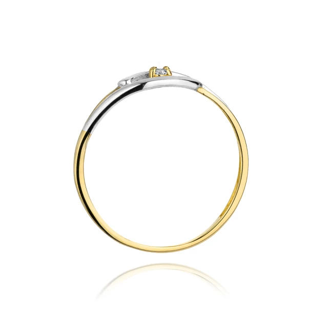 Gold Ring 585 mit Diamant Diamant Diamant 0.04ct