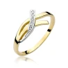 Gold Ring 585 mit Diamant Diamant Diamant 0.02ct