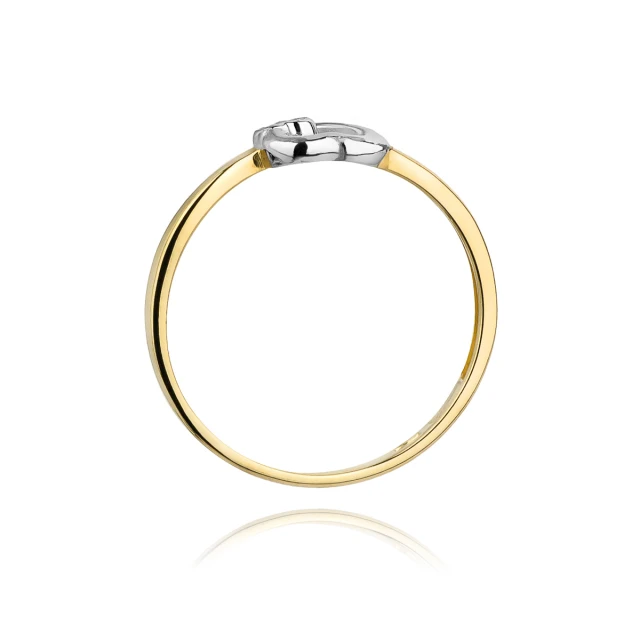 Gold Ring 585 mit Diamant Diamant Diamant 0.02ct