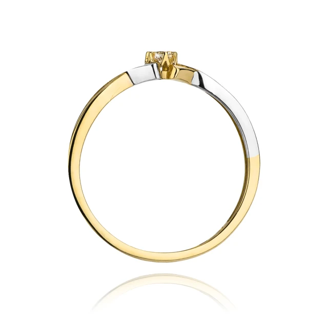 Gold Ring 585 mit Diamant Diamant Diamant 0.10ct