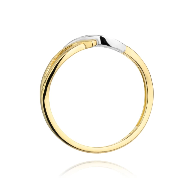 Gold Ring 585 mit Diamant Diamant Diamant 0.02ct